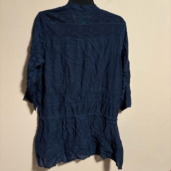 NWT MELISSA ODABASH Nicole Cover-Up Swim Beach Dress Navy Crochet Size Small - Picture 9 of 12